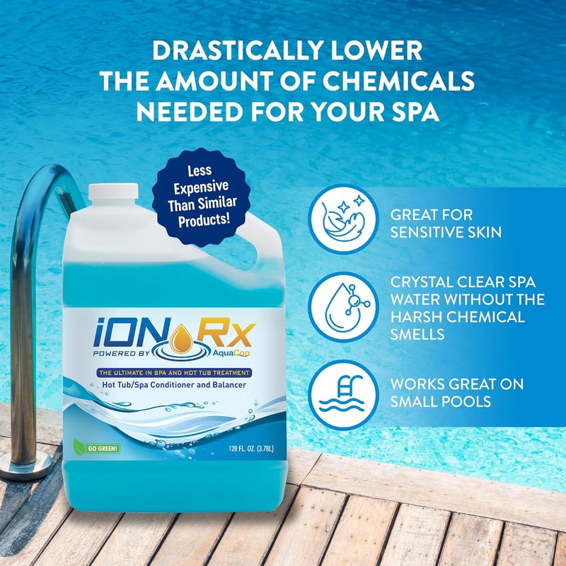 iONRx All Weather Hot Tub & Spa Treatment: The Easy Solution for Crystal Clear, Sensitive-Skin-Friendly spa Water. Balances, clarifies, and Conditions All in one. - Image 2